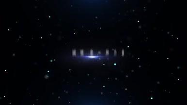 蓝色粒子礼花字幕AE模板视频的预览图